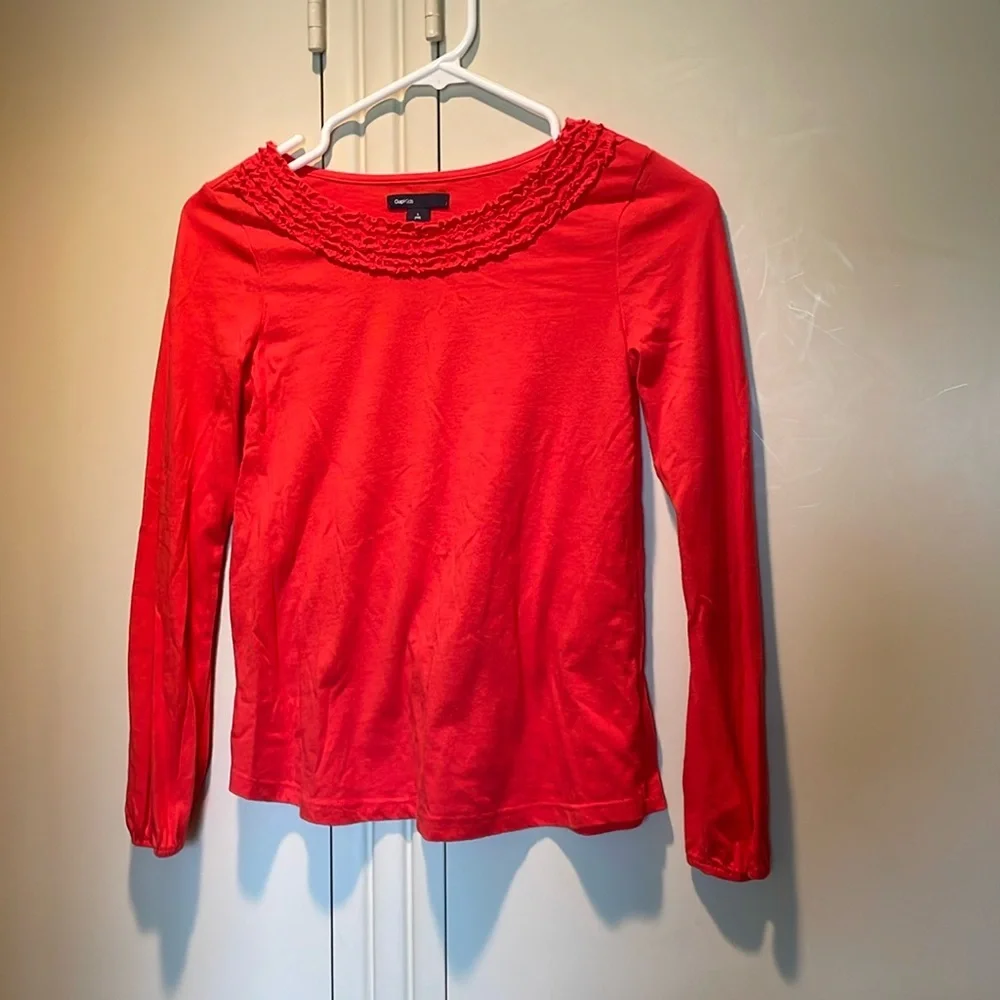 GAP Kids Orange Long Sleeve Blouse